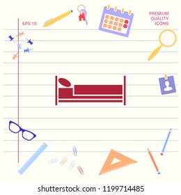 Bed symbol icon