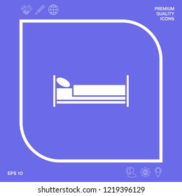 Bed symbol icon. Graphic elements for your design