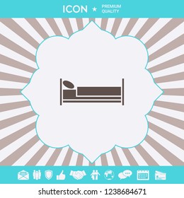 Bed symbol icon. Graphic elements for your design
