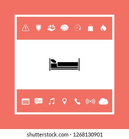 Bed symbol icon. Graphic elements for your design