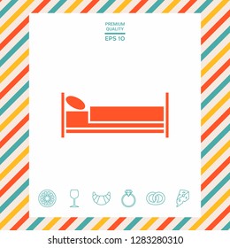 Bed symbol icon. Graphic elements for your design