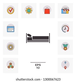 Bed symbol icon. Graphic elements for your design