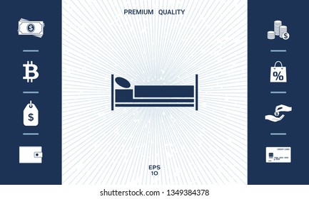 Bed symbol icon. Graphic elements for your design