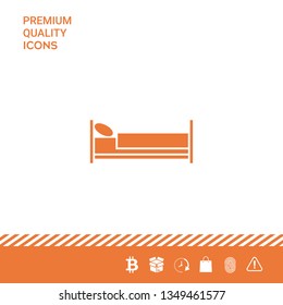 Bed symbol icon. Graphic elements for your design