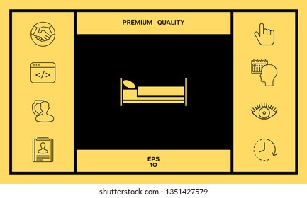 Bed symbol icon. Graphic elements for your design