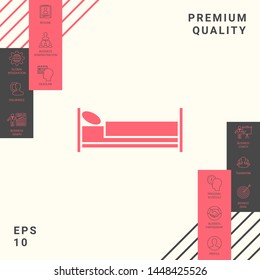 Bed symbol icon. Graphic elements for your design