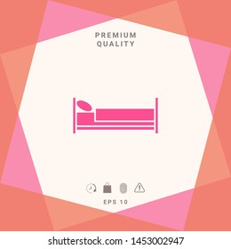 Bed symbol icon. Graphic elements for your design
