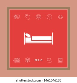 Bed symbol icon. Graphic elements for your design
