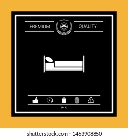Bed symbol icon. Graphic elements for your design