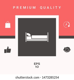 Bed symbol icon. Graphic elements for your design