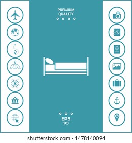 Bed symbol icon. Graphic elements for your design