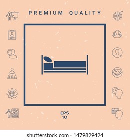 Bed symbol icon. Graphic elements for your design