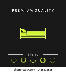 Bed symbol icon. Graphic elements for your design