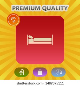 Bed symbol icon. Graphic elements for your design