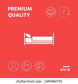 Bed symbol icon. Graphic elements for your design