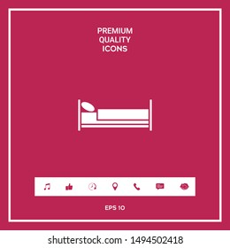 Bed symbol icon. Graphic elements for your design