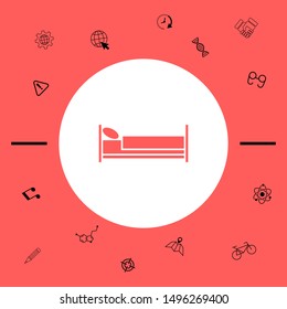 Bed symbol icon. Graphic elements for your design