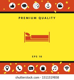 Bed symbol icon. Graphic elements for your design