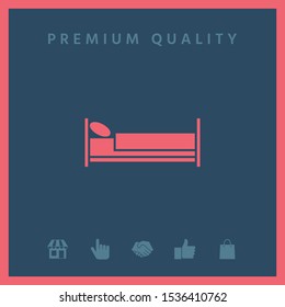 Bed symbol icon. Graphic elements for your design