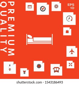 Bed symbol icon. Graphic elements for your design