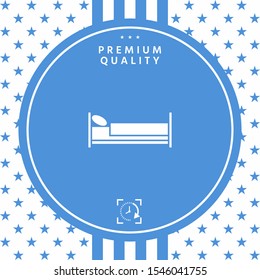 Bed symbol icon. Graphic elements for your design