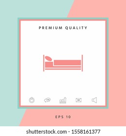 Bed symbol icon. Graphic elements for your design