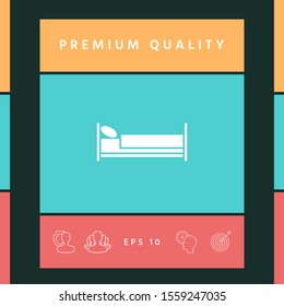 Bed symbol icon. Graphic elements for your design