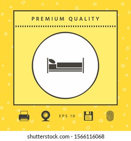 Bed symbol icon. Graphic elements for your design