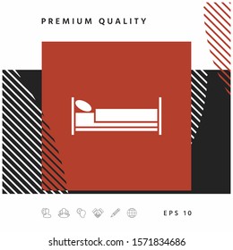 Bed symbol icon. Graphic elements for your design