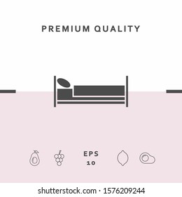Bed symbol icon. Graphic elements for your design