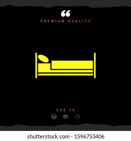 Bed symbol icon. Graphic elements for your design