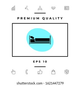 Bed symbol icon. Graphic elements for your design