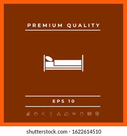 Bed symbol icon. Graphic elements for your design