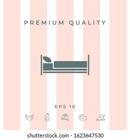 Bed symbol icon. Graphic elements for your design