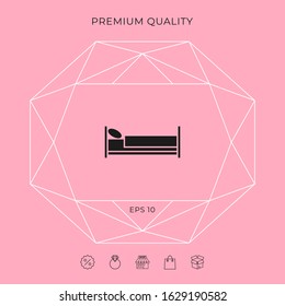 Bed symbol icon. Graphic elements for your design