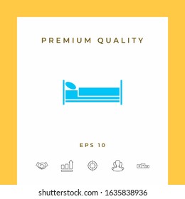Bed symbol icon. Graphic elements for your design
