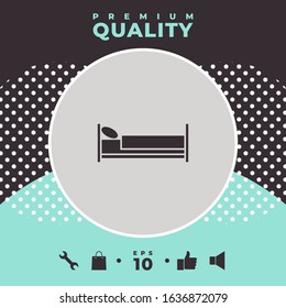 Bed symbol icon. Graphic elements for your design