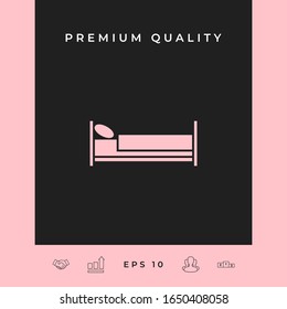 Bed symbol icon. Graphic elements for your design