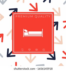Bed symbol icon. Graphic elements for your design
