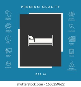 Bed symbol icon. Graphic elements for your design