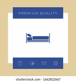 Bed symbol icon. Graphic elements for your design