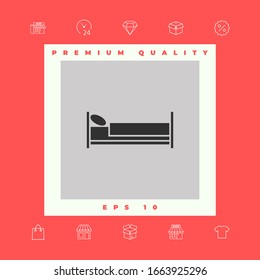 Bed symbol icon. Graphic elements for your design