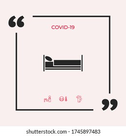 Bed symbol icon. Graphic elements for your design