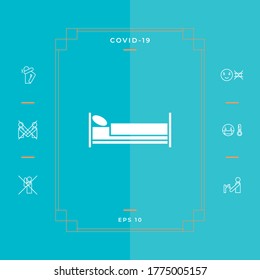 Bed symbol icon. Graphic elements for your design