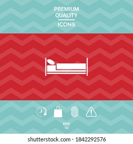 Bed symbol icon. Graphic elements for your design