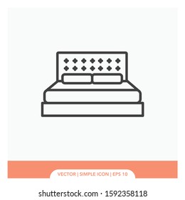Bed symbol Icon Vector Illustration