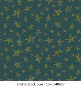 Bed time stars seamless vector pattern. Surface print design for fabrics, stationery, scrapbook paper, gift wrap, home decor, textiles, and packaging.