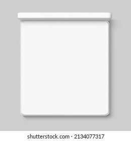 Bed top view furniture. empty mattress template. bedroom mockup 3d realistic vector