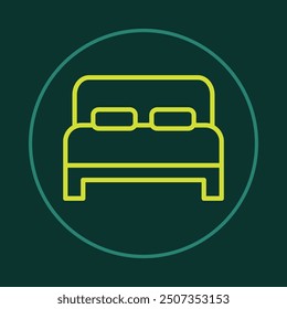 Bed trendy icon sensible abstract vector illustration colorful artwork beautiful design.eps