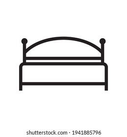 Bett für zwei Personen, Symbol, Vektorgrafik.